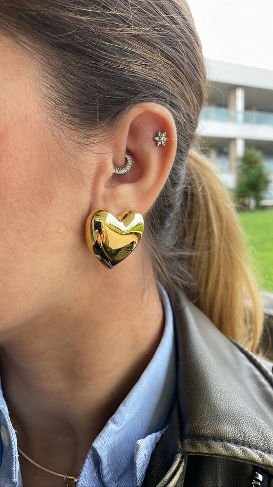 Maxi heart earrings