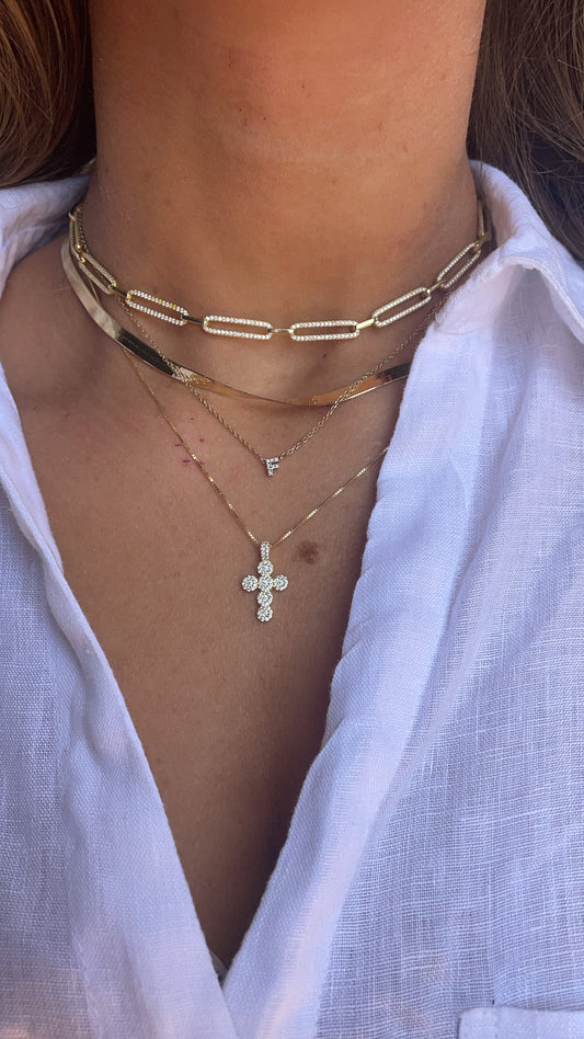 Round cross necklace